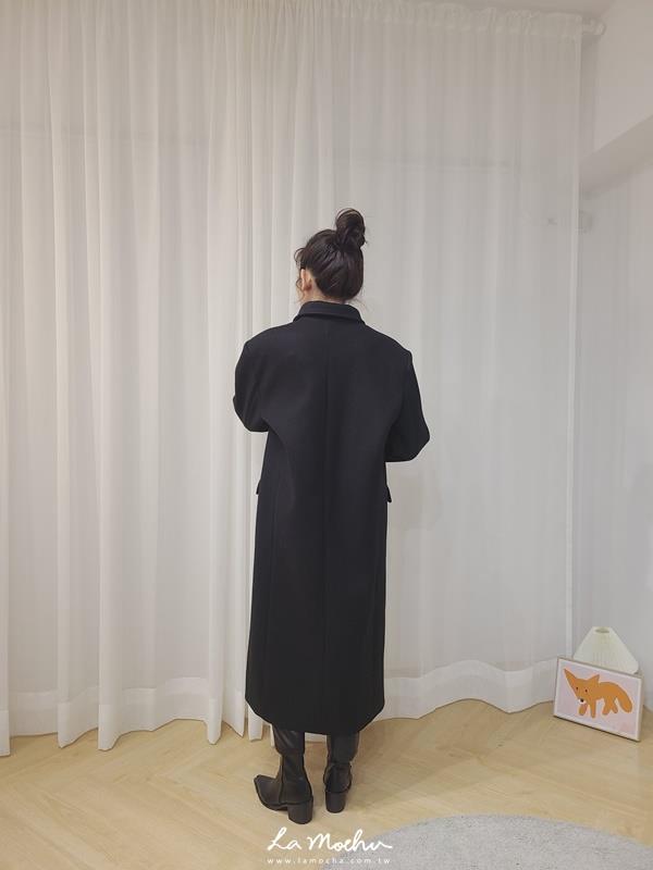 側口袋設計質感羊毛大衣