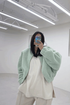 (限量商品)兩色可愛羔羊毛外套