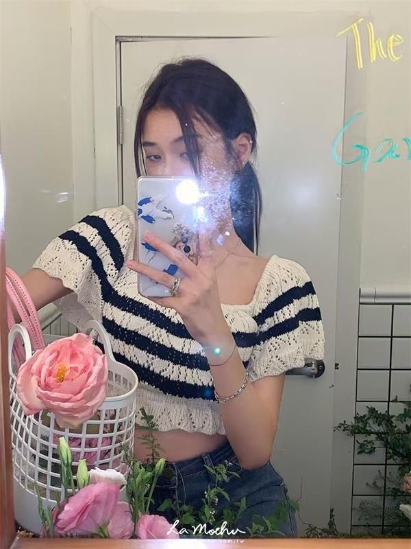 對稱線條兩穿針織上衣(闆娘.花花清單)