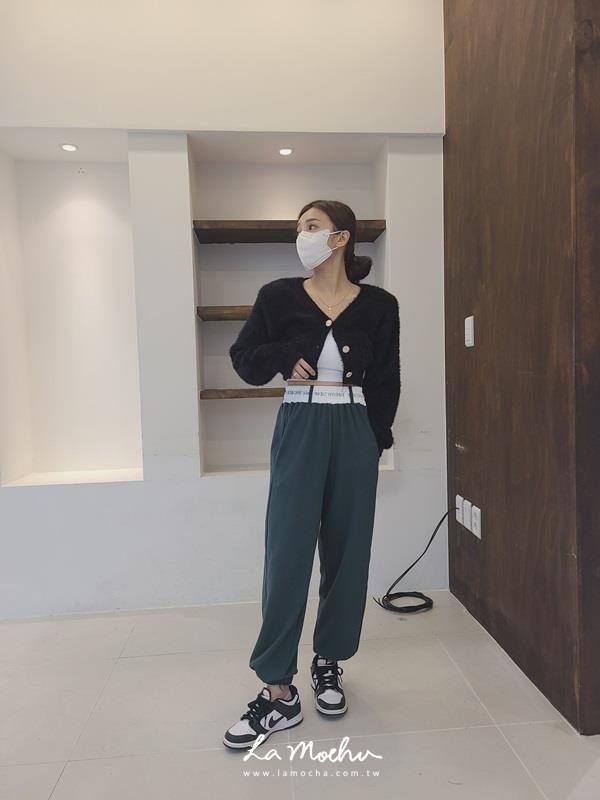 腰頭撞色顯瘦運動褲(闆娘.花花清單)