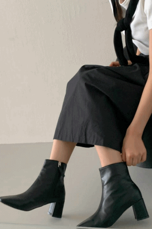 方頭百搭基本款短靴(偏小半號)