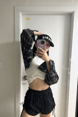 側抽繩尼龍休閒短褲