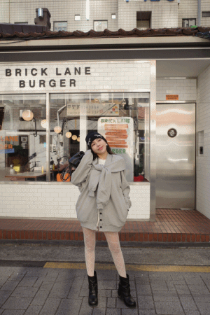 假兩件披肩長版外套