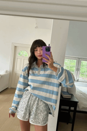 亮片滾邊短褲