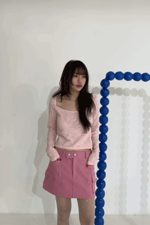 中腰銀釦雙口袋褲裙 (闆娘.花花清單)