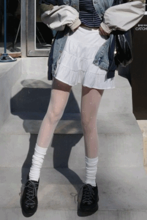 側拉鍊寬腰頭飄逸褲裙