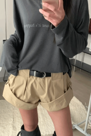 圓扣牛皮腰帶