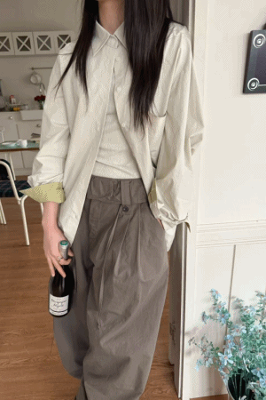 拼色袖單口袋襯衫(闆娘清單)