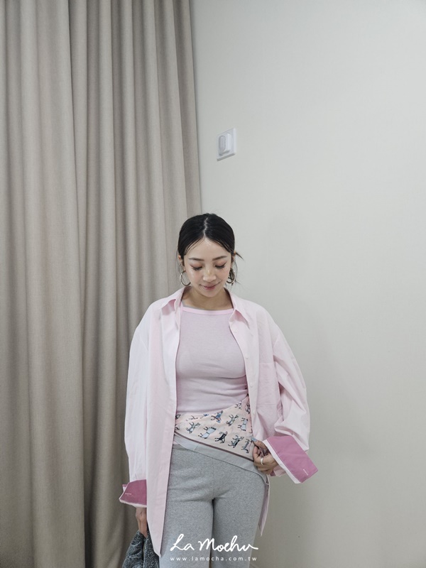彈性坑條棉卡布里褲