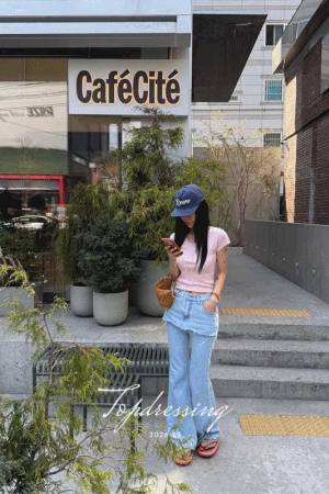 短裙襬中腰牛仔褲