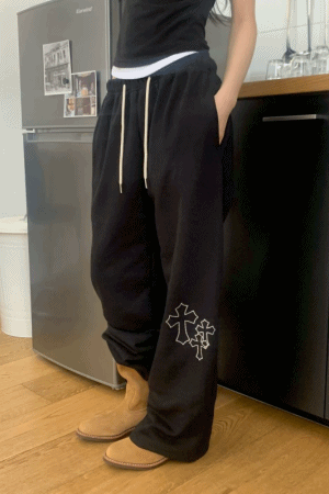 克羅辛鑽棉質長褲