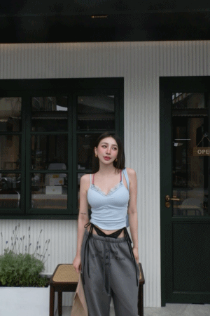 寬蕾絲細肩BRA背心