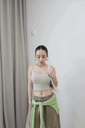 細肩坑條鉚釘BRA背心