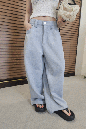 單扣環鉚釘太空棉褲(短款)(闆娘.花花清單)