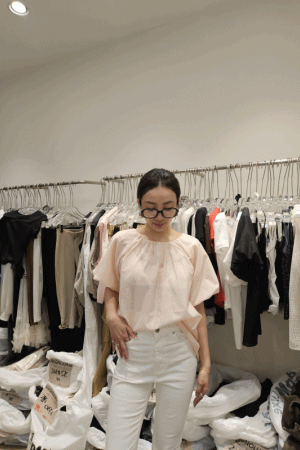 涼感澎袖氣質上衣
