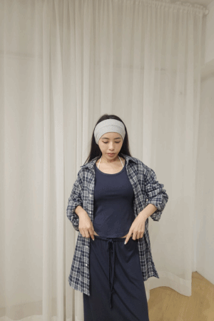 單口袋格紋襯衫(男女款)