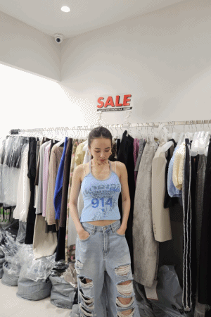 (限量)914歐美掛脖背心
