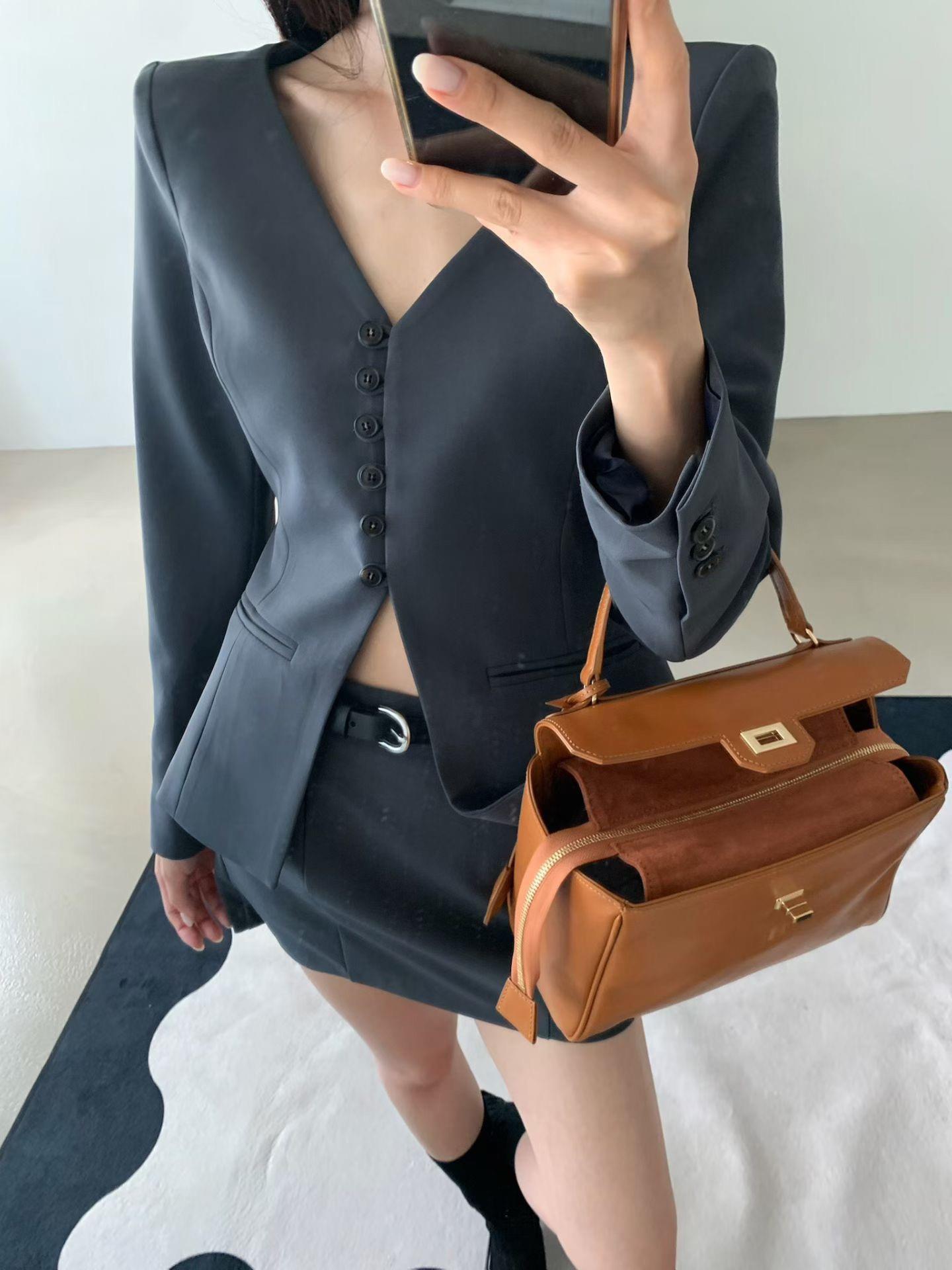 知性寬v領西裝上衣
