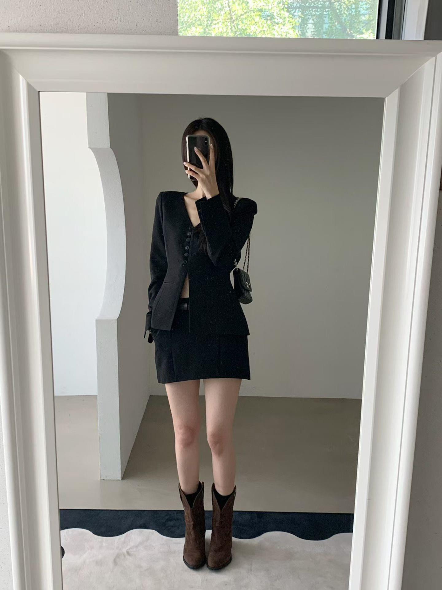 知性寬v領西裝上衣