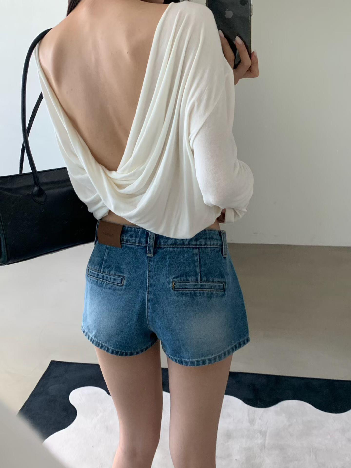 美背垂墜扭結上衣