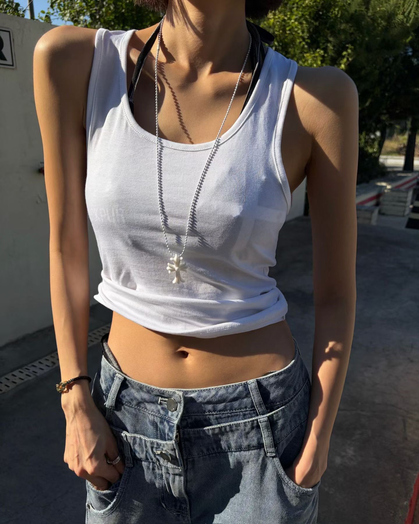 美式休閒挖背背心