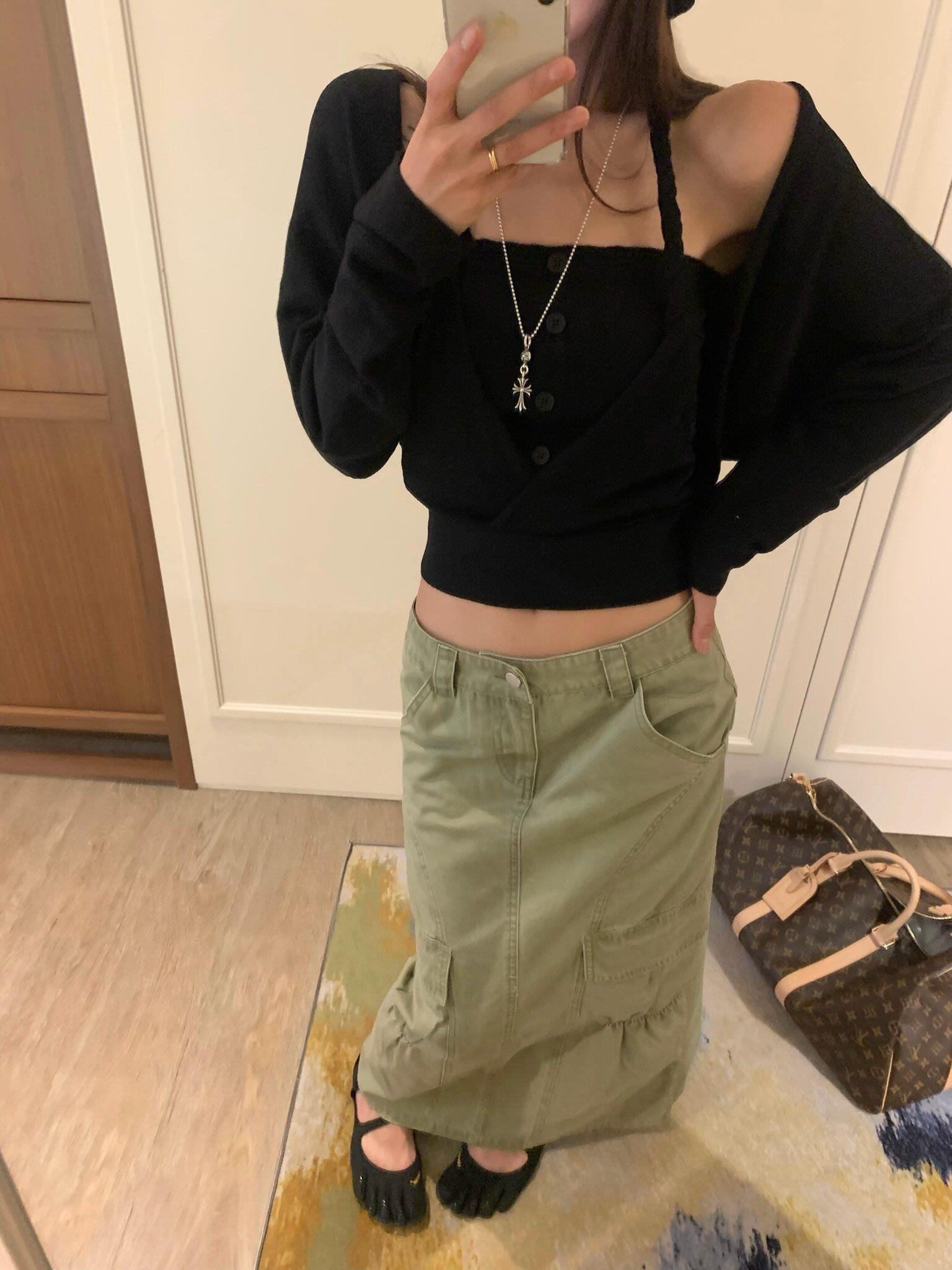 縮腳工裝長裙