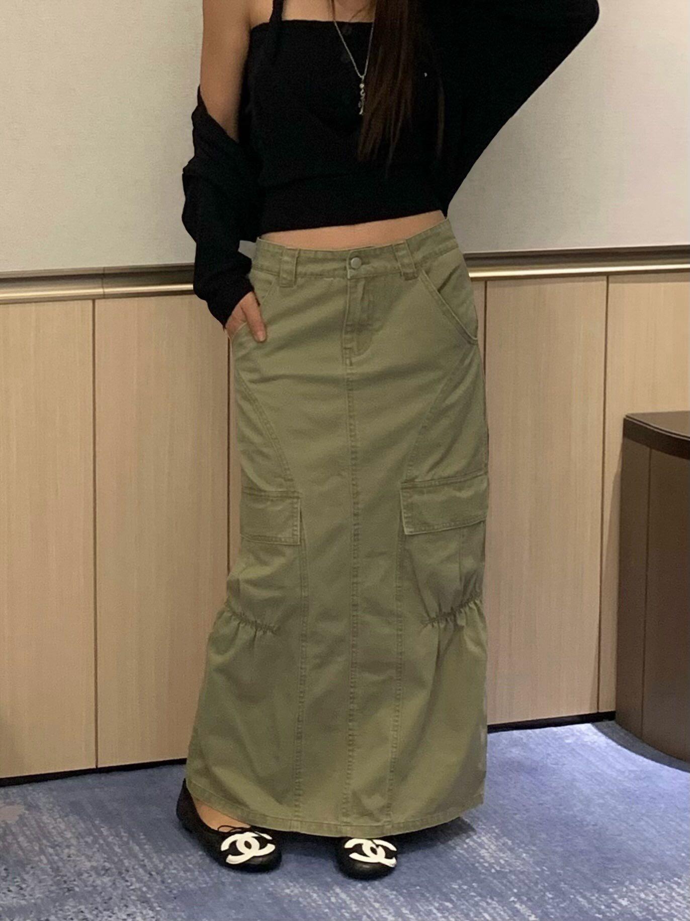 縮腳工裝長裙
