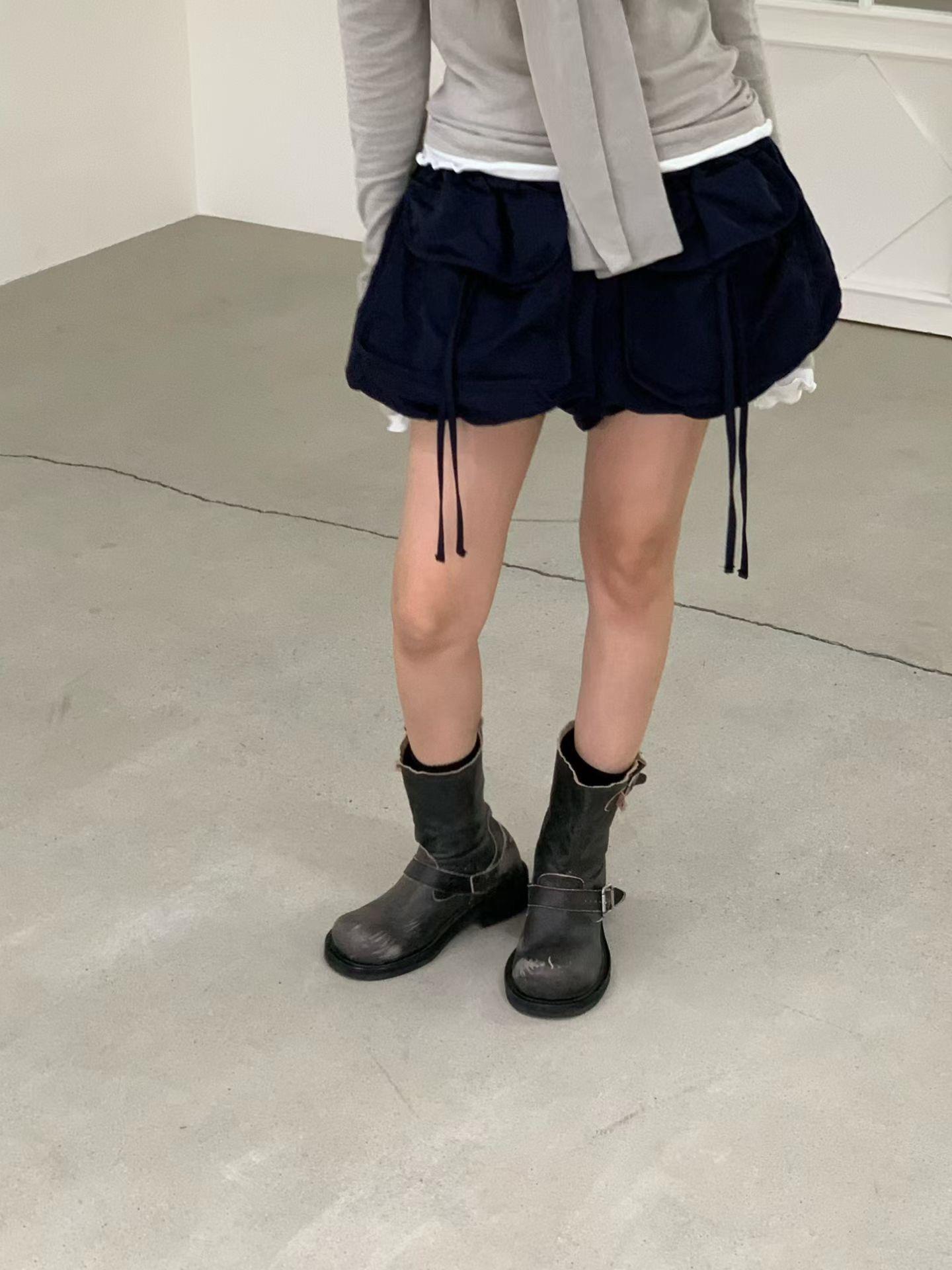 小澎口袋工裝褲裙