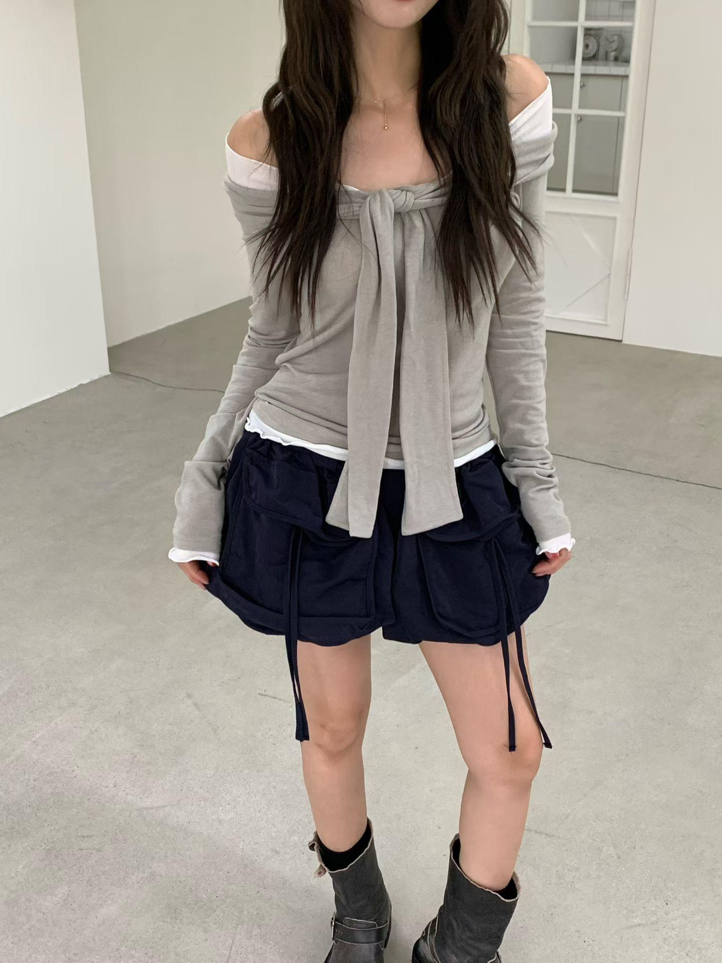 小澎口袋工裝褲裙