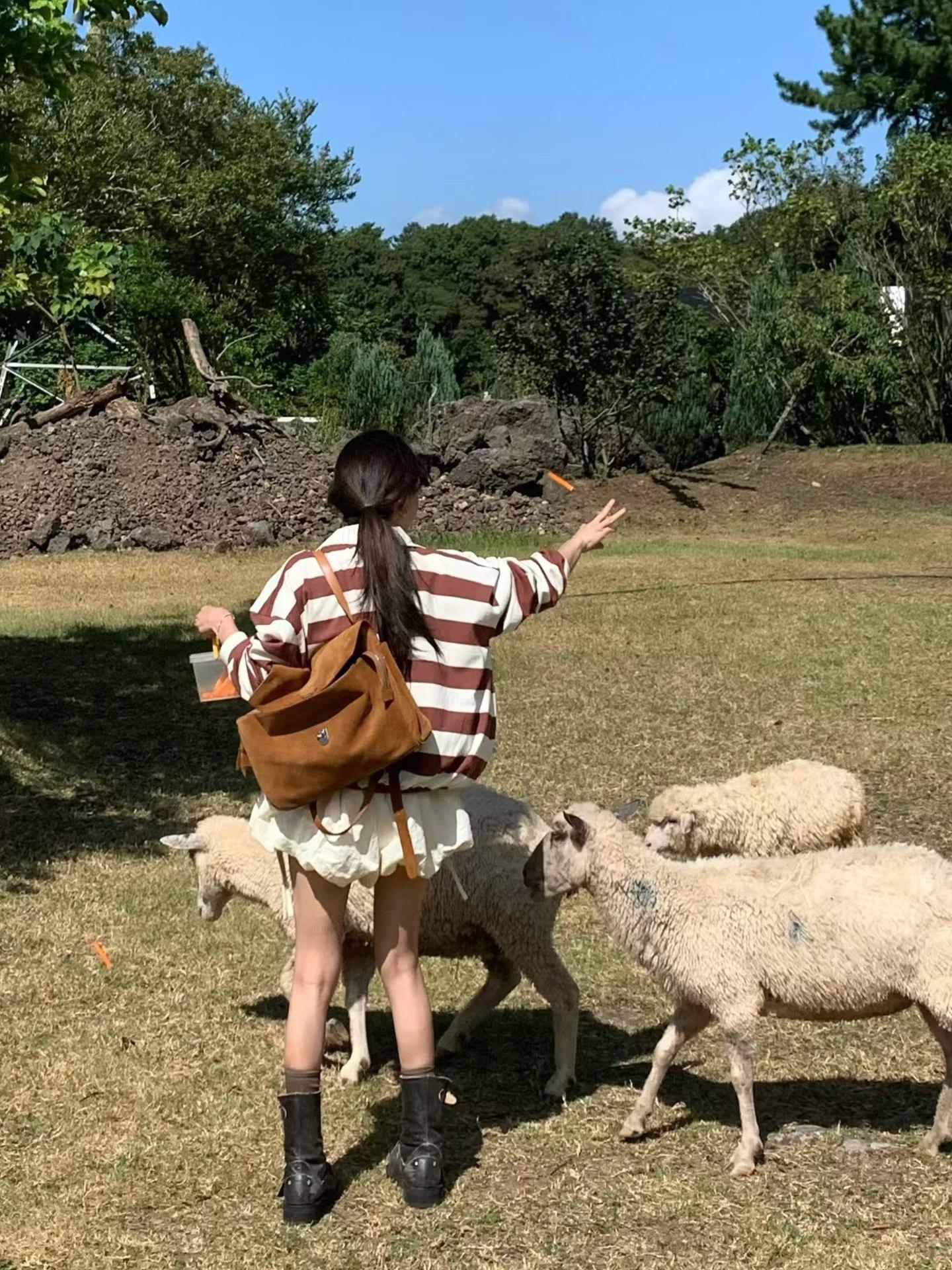襯衫拼棉質條紋上衣