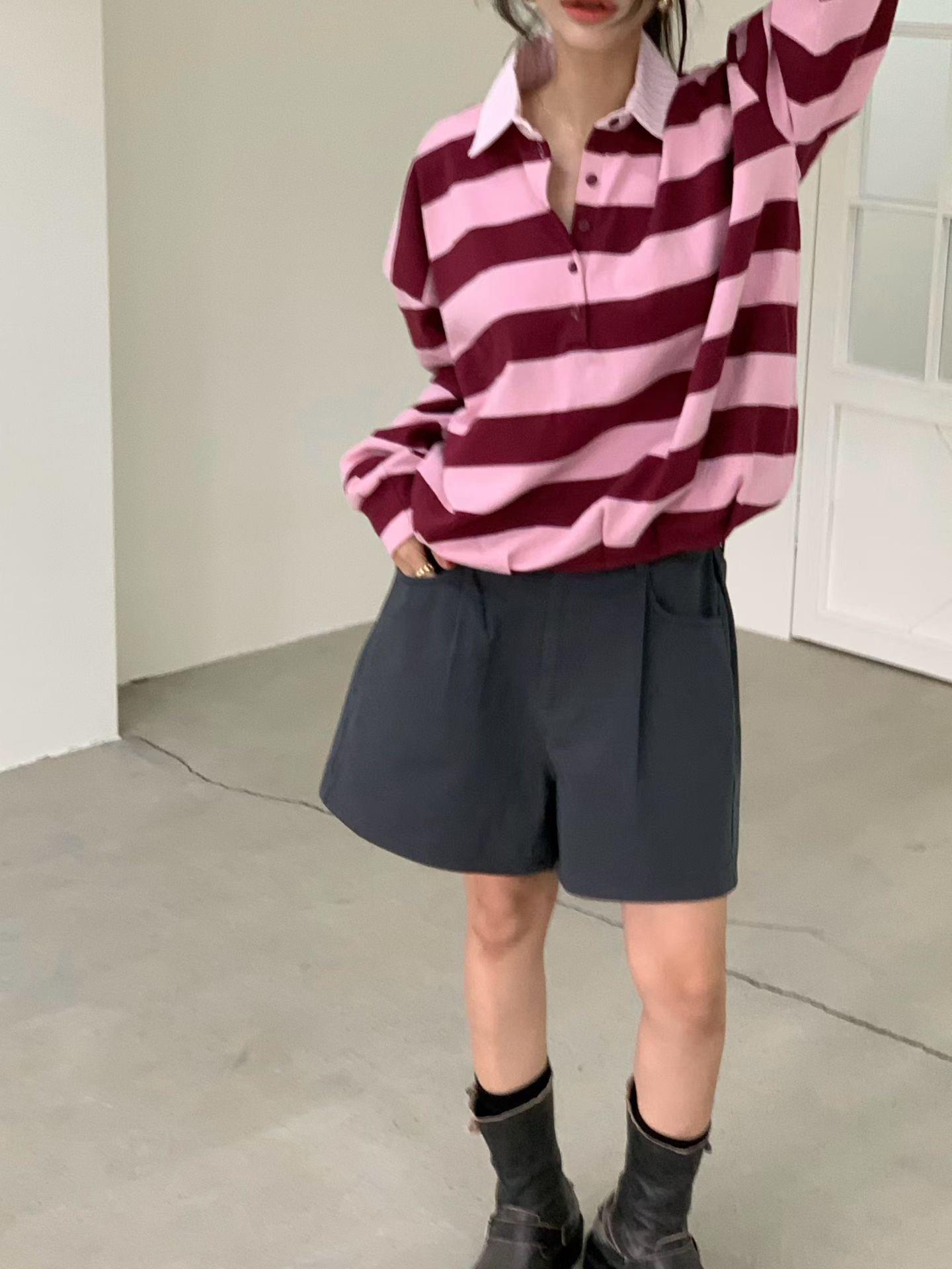 牛仔斜紋布五分褲