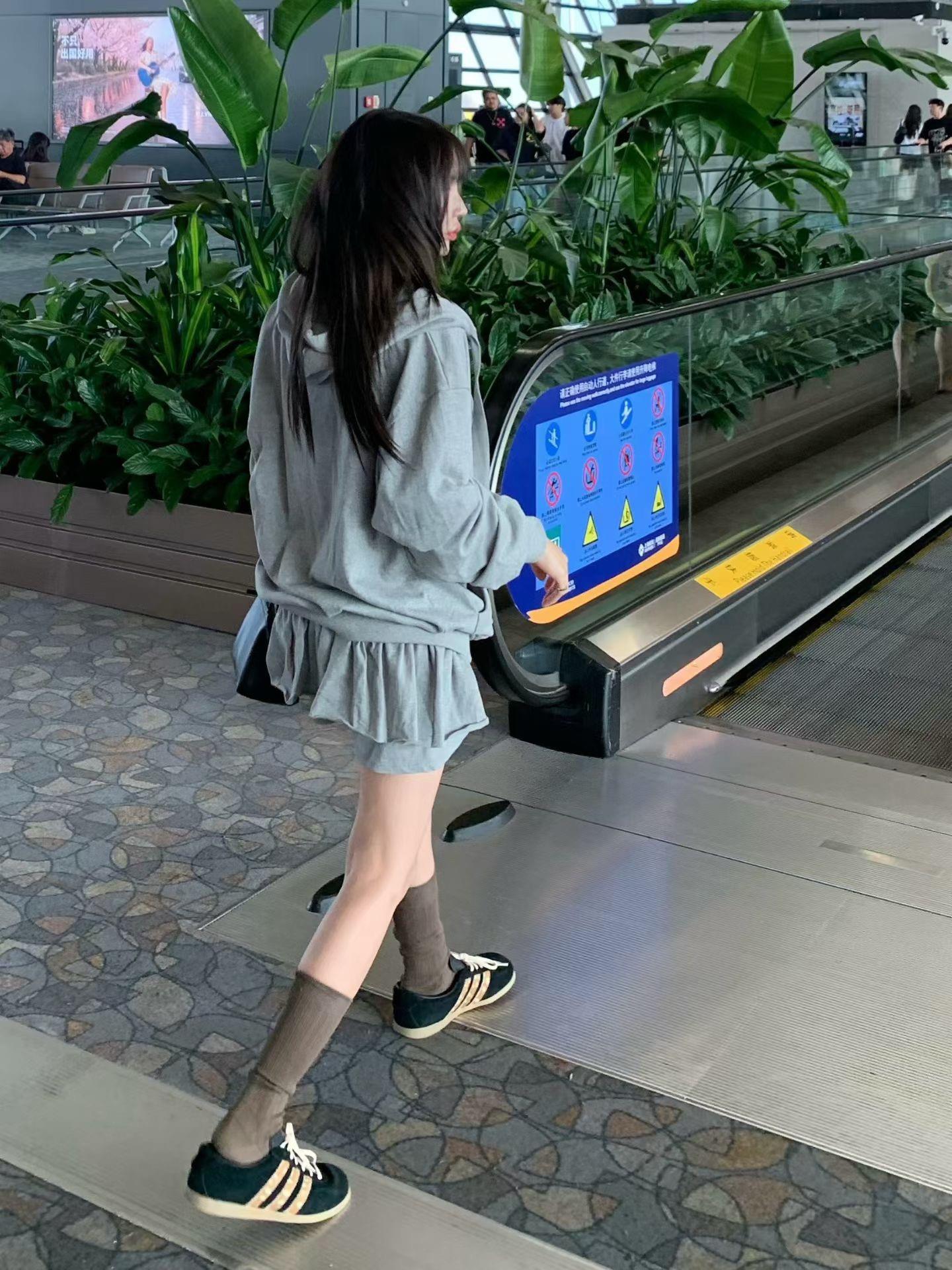 中低腰棉質迷你褲裙