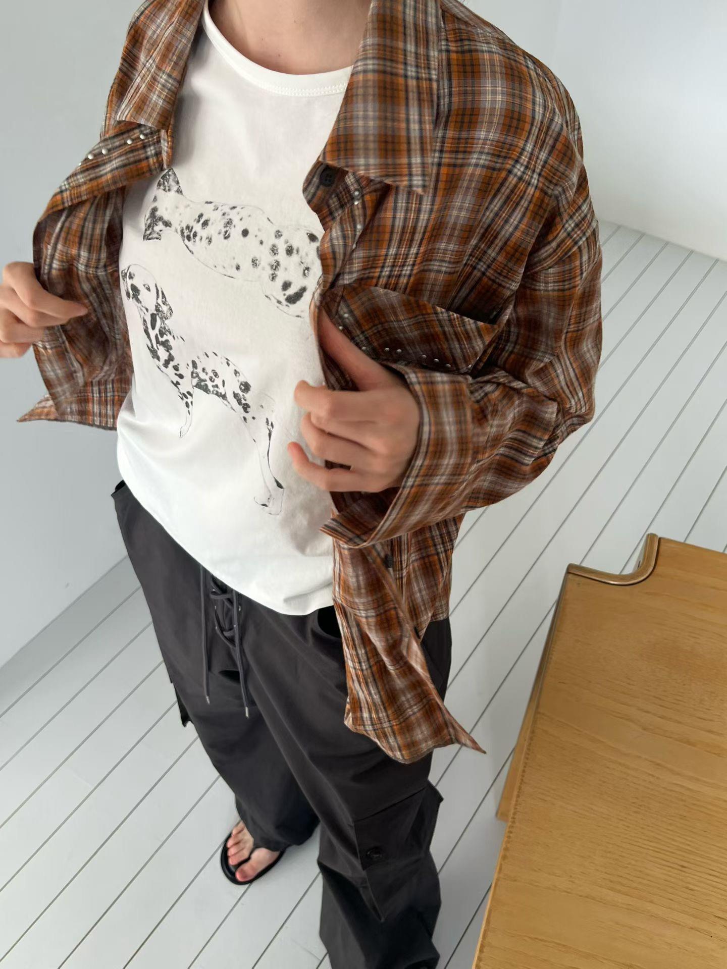 素描小狗短袖上衣