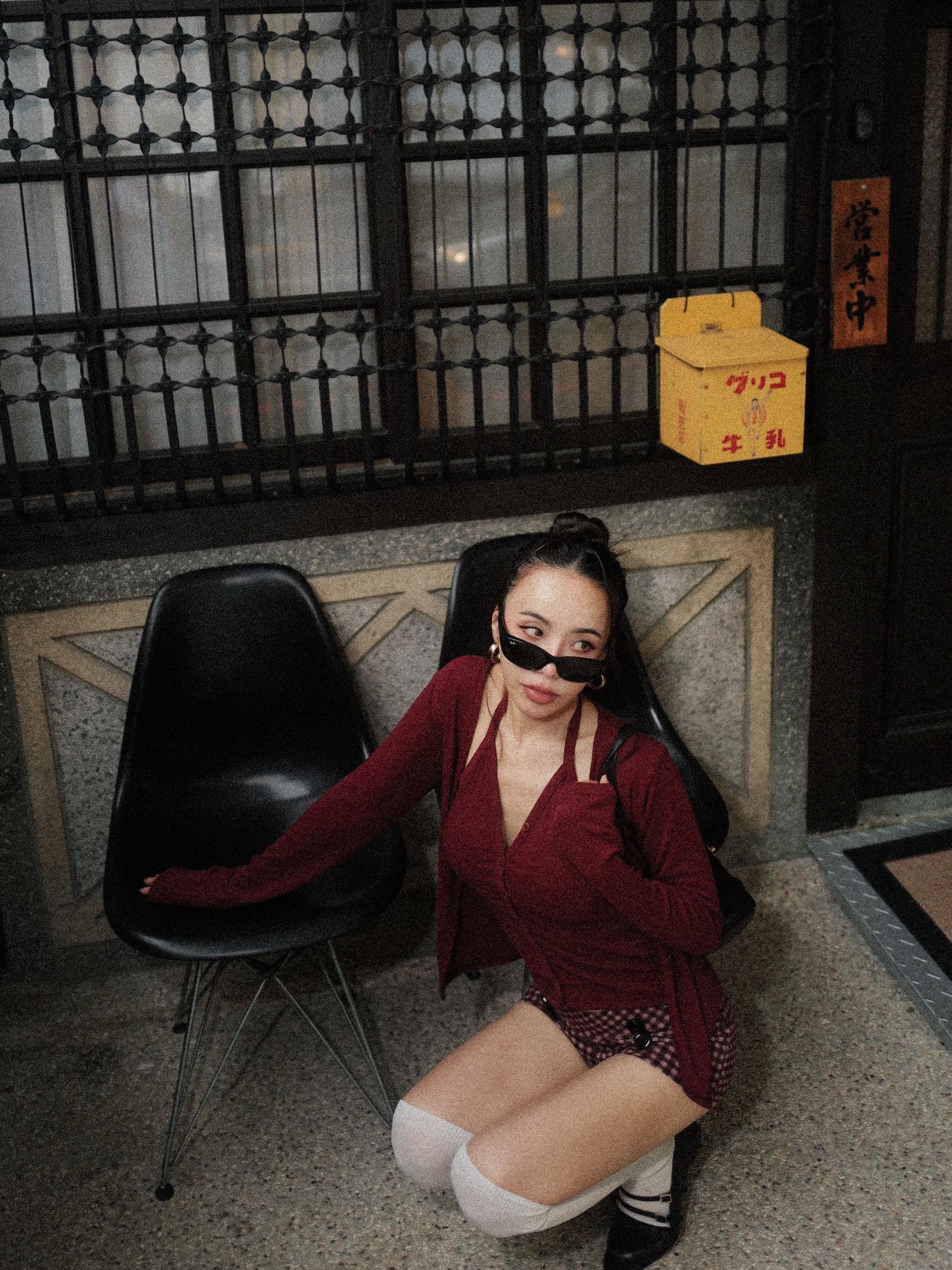 棉質外套拼掛脖排扣背心