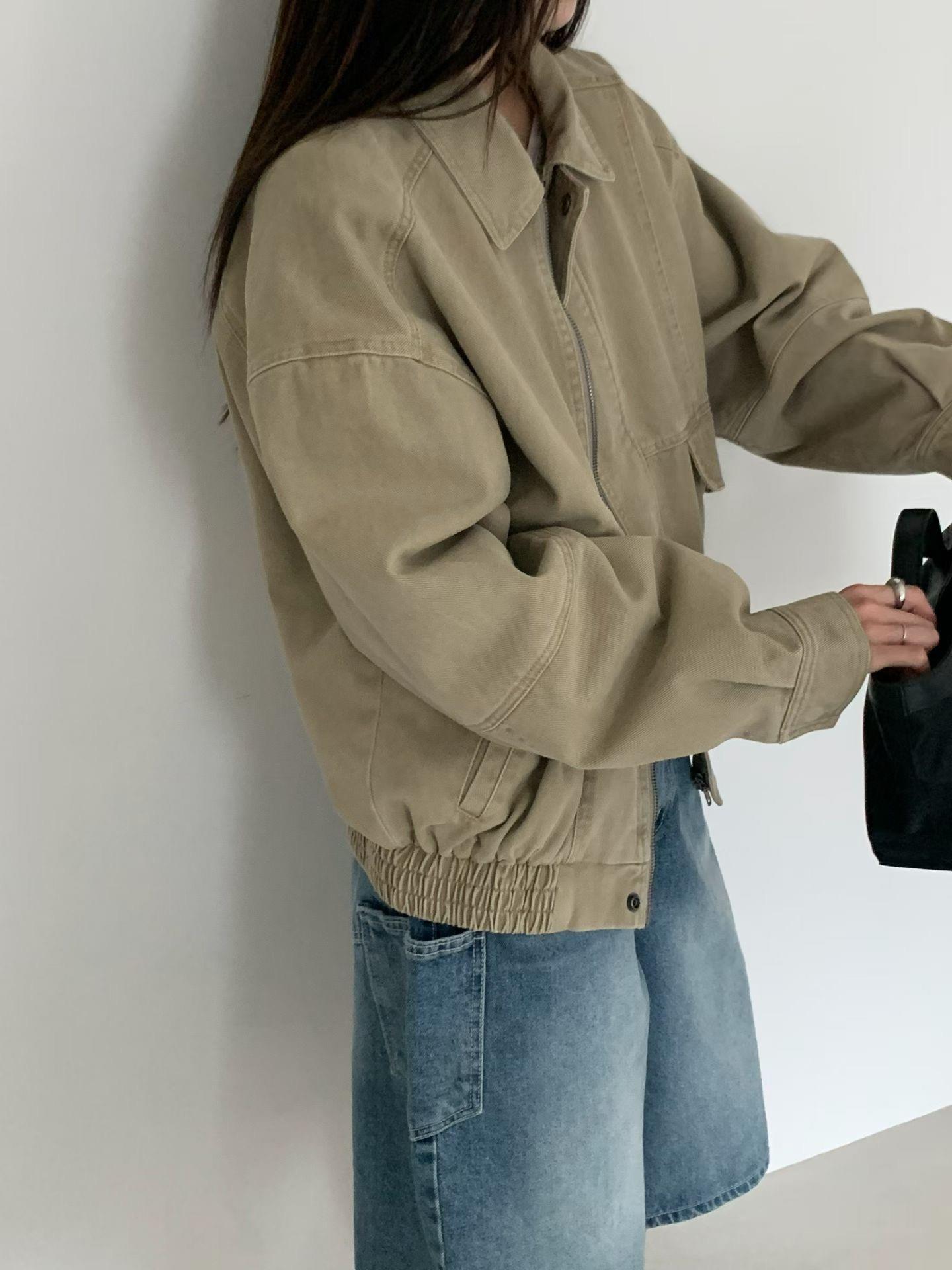 拉鍊水洗牛仔外套