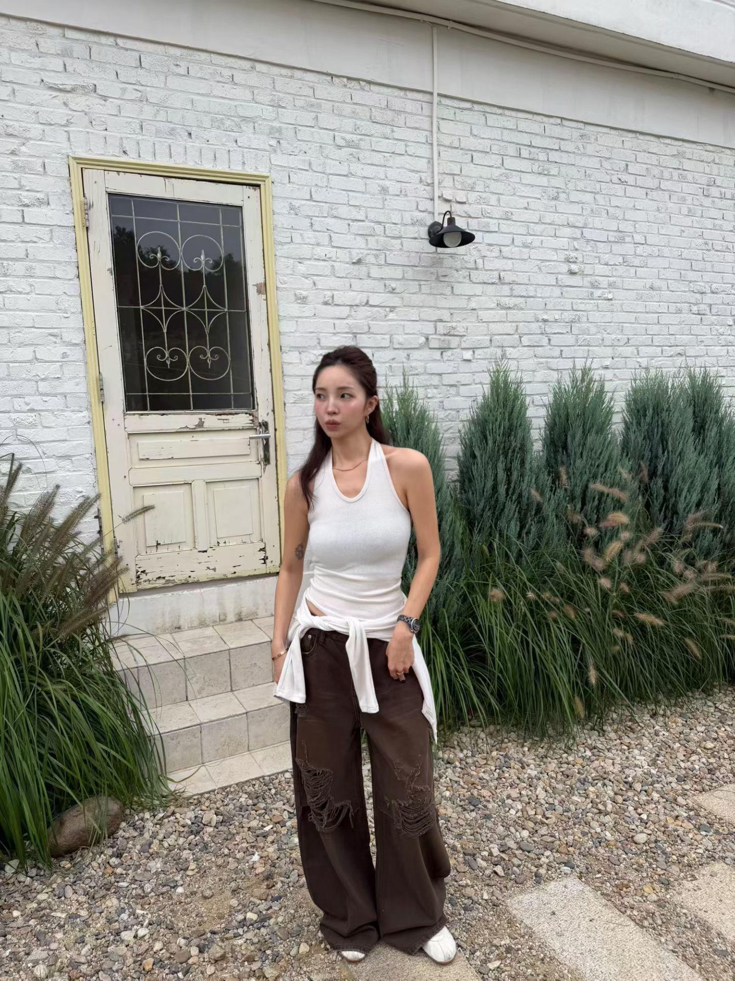 掛脖歐美背心外套SET