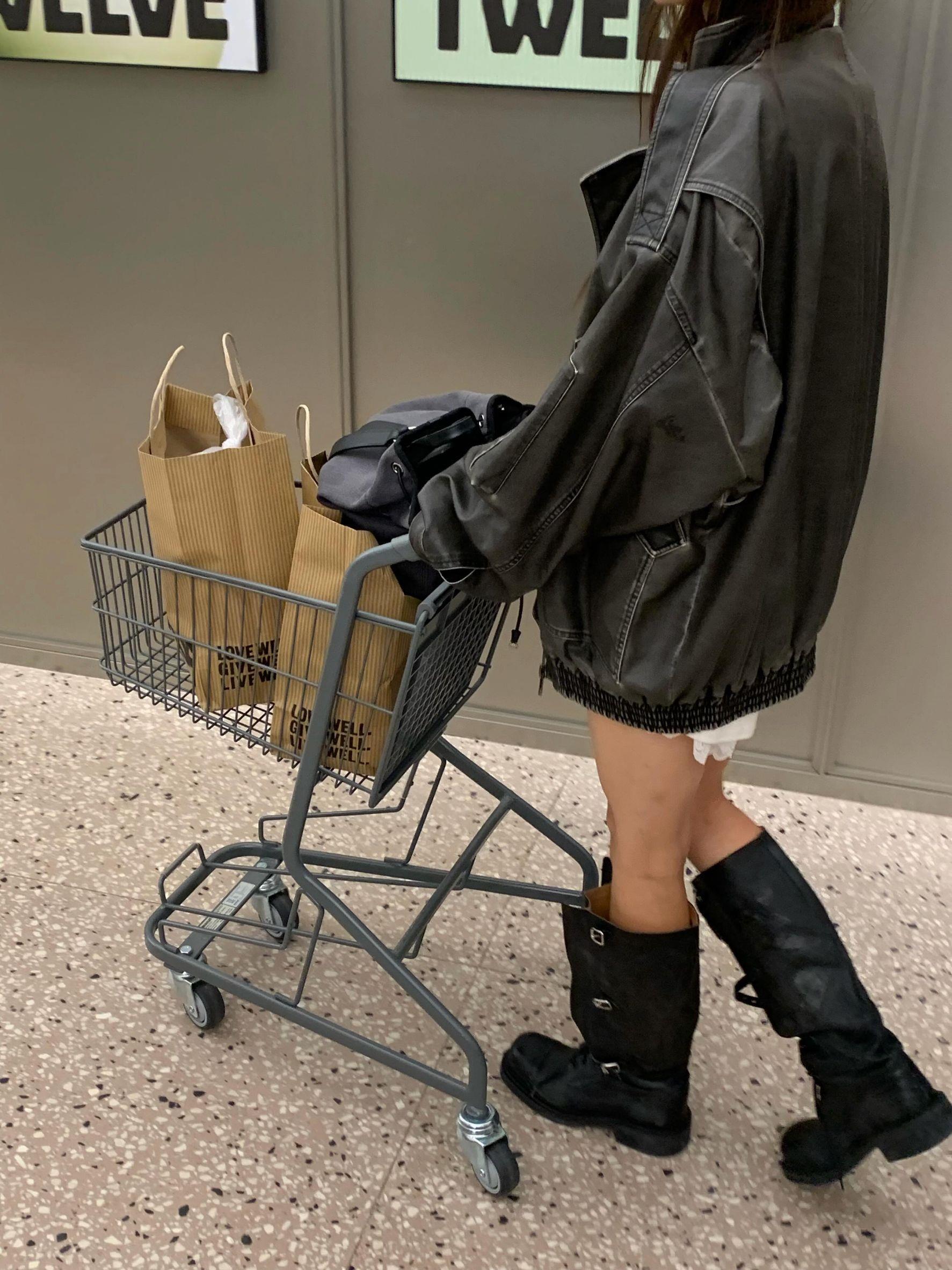 酷帥釦帶皮革外套