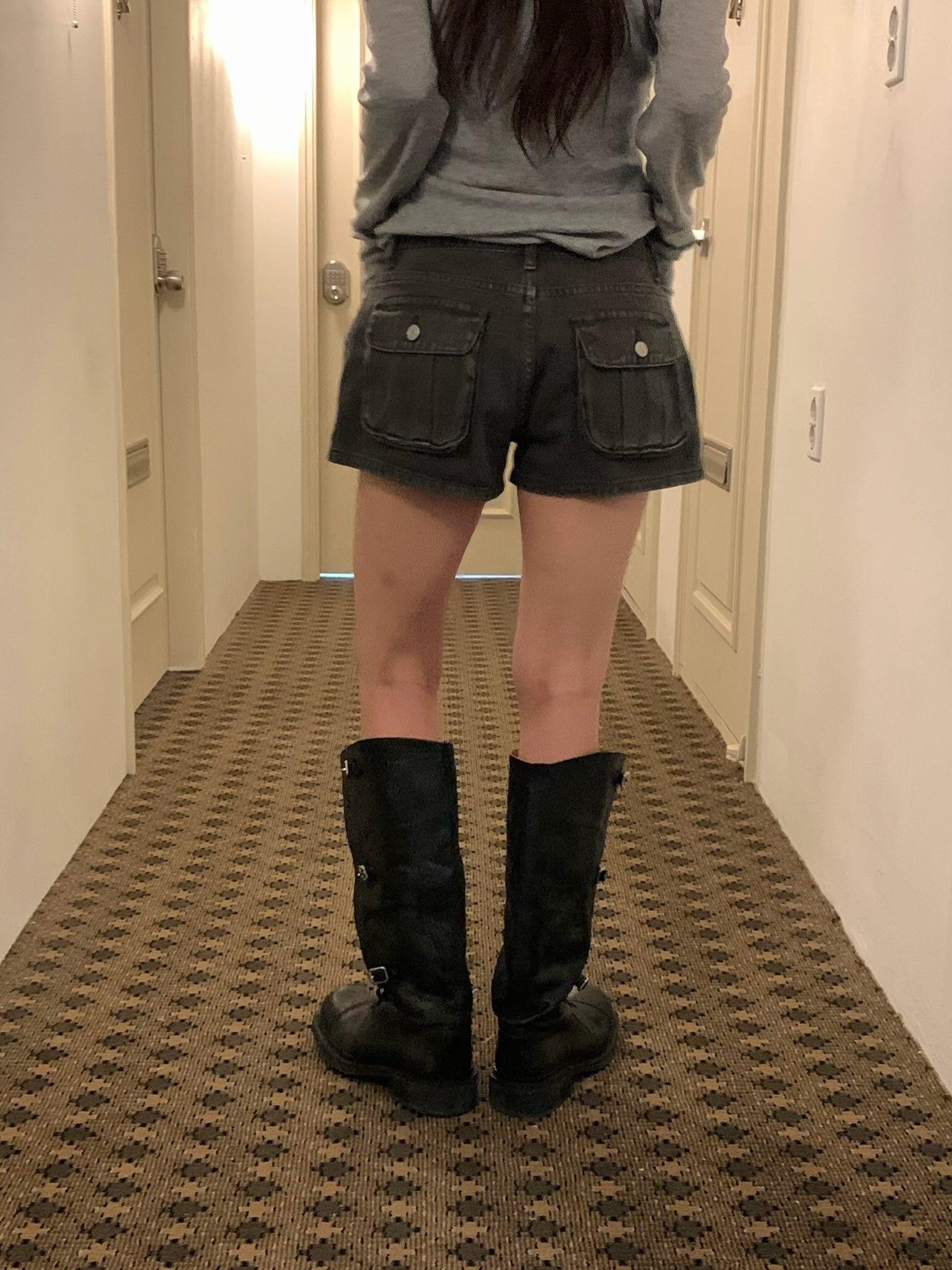 立體口袋迷你小短褲