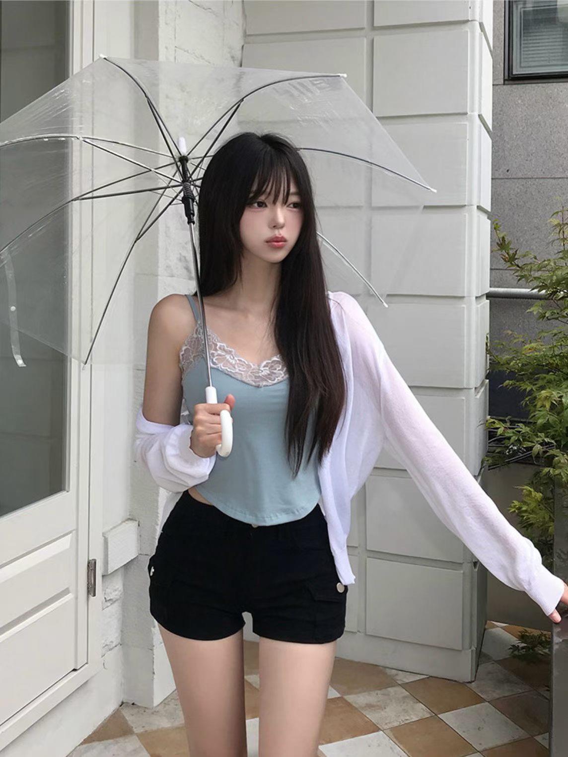 花朵蕾絲彈性背心