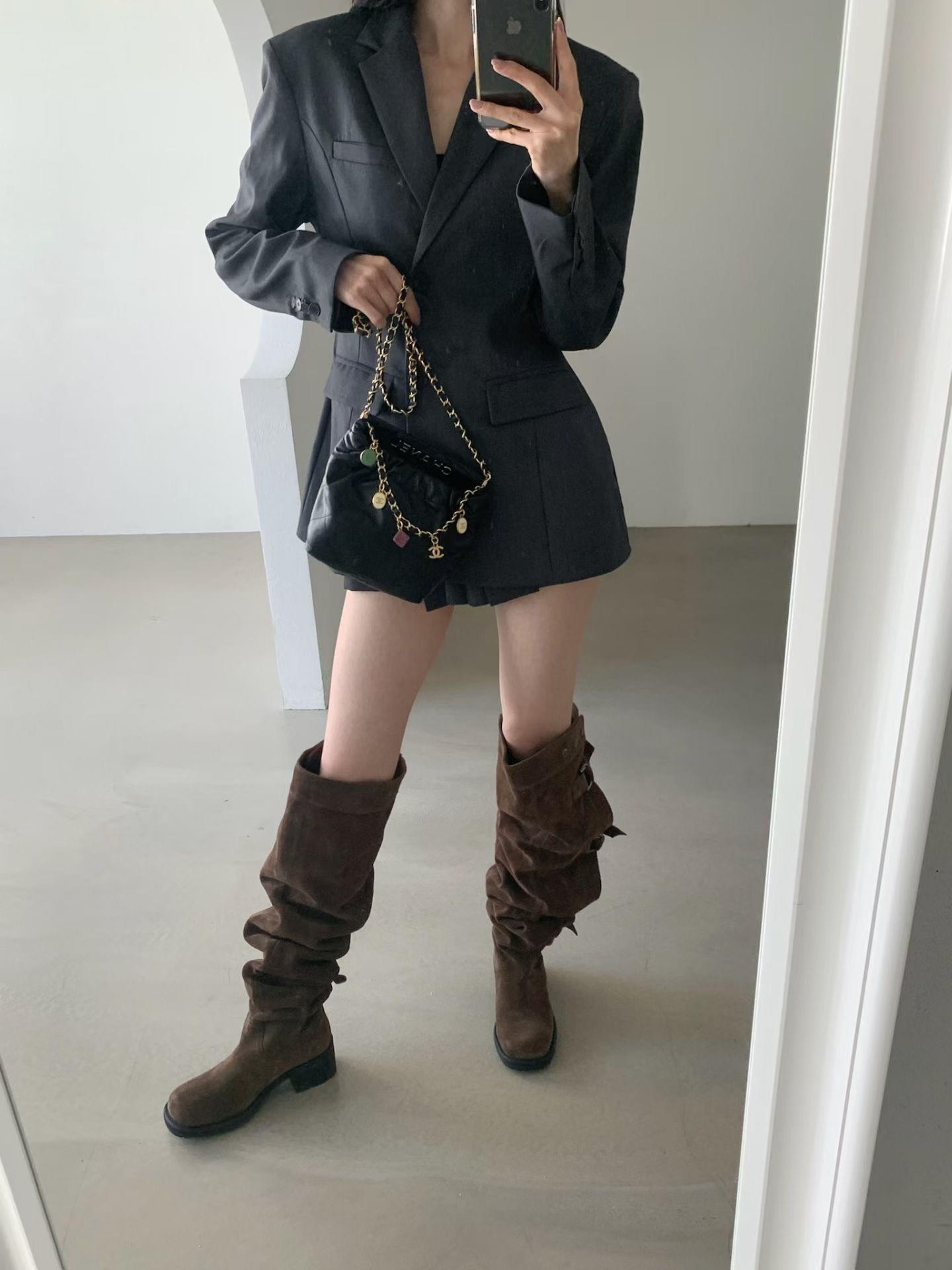 直條腰身西裝外套
