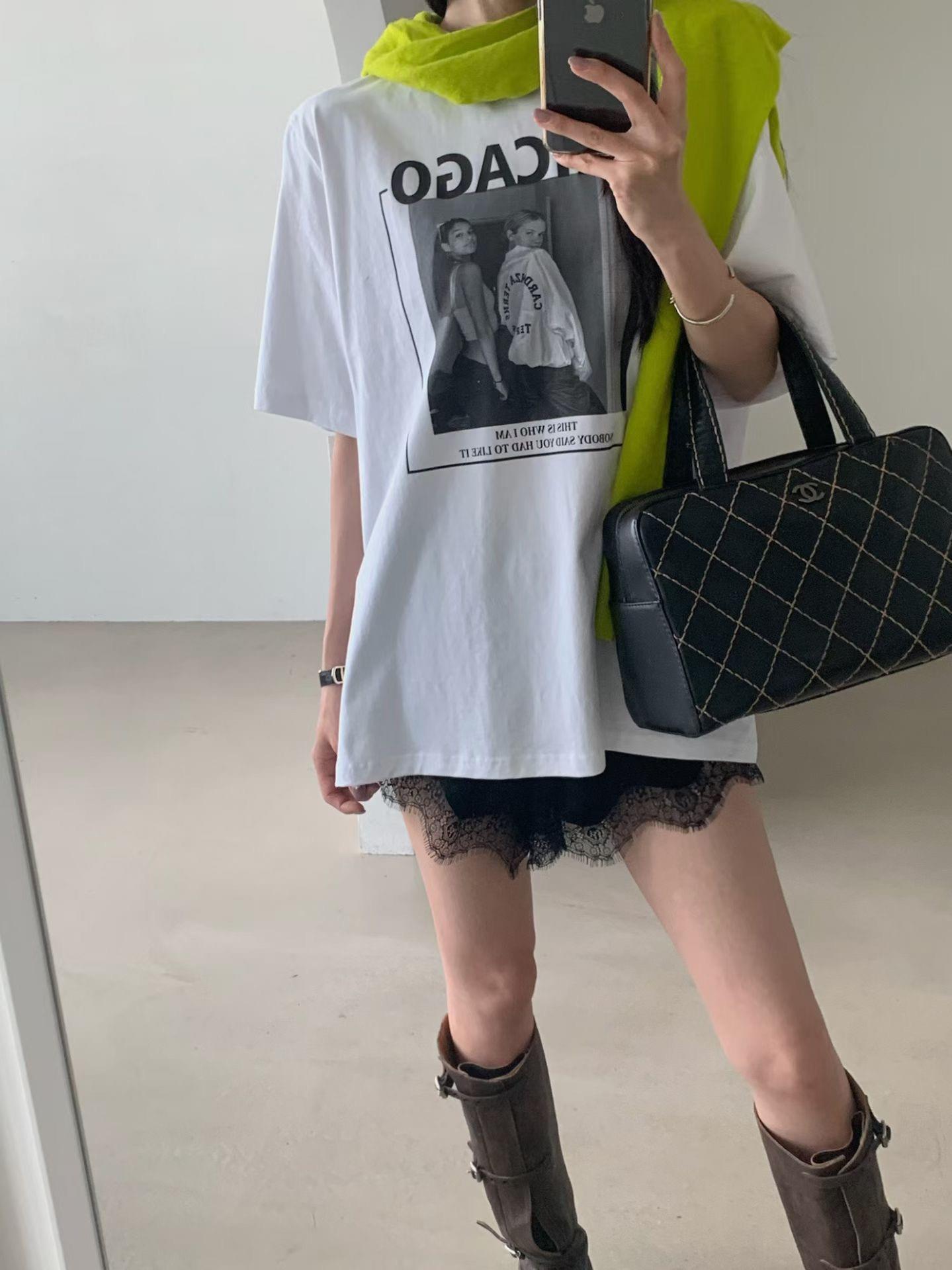 美式大圖中長上衣