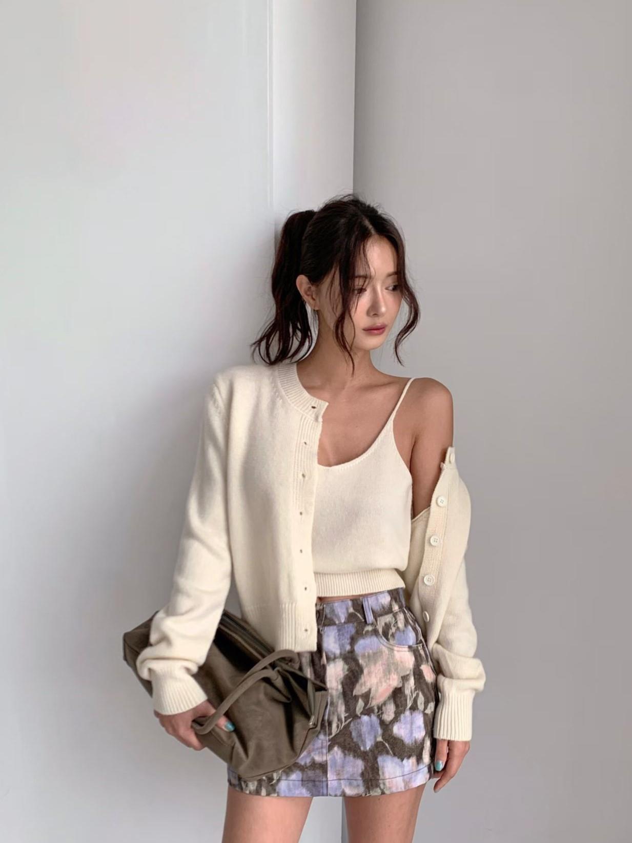 羊毛排釦背心外套SET